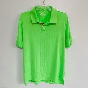 Zyia- Lime Green + Hot Pink Short Sleeve Shirt, polo golf tennis pickleball